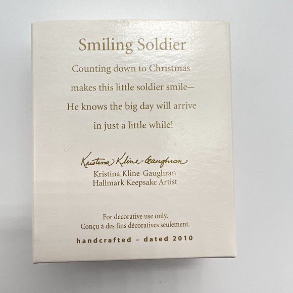 Hallmark Keepsake SMILING SOLDIER Ornament From 2010 New In Box - Picture 2 of 7